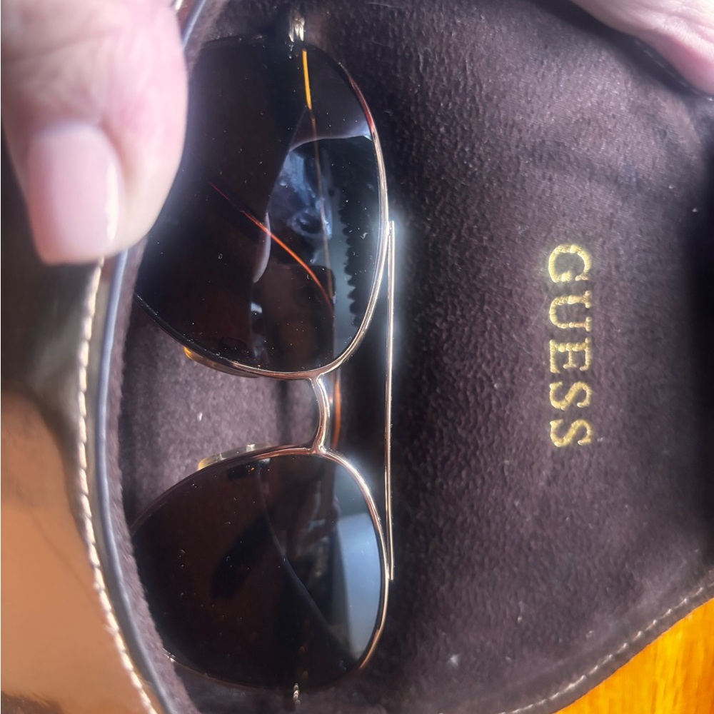 Guess Women's Sunglasses - Black and Gold
